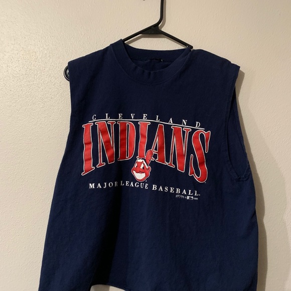 Vintage Cleveland Indians Crop Tank - Picture 3 of 3